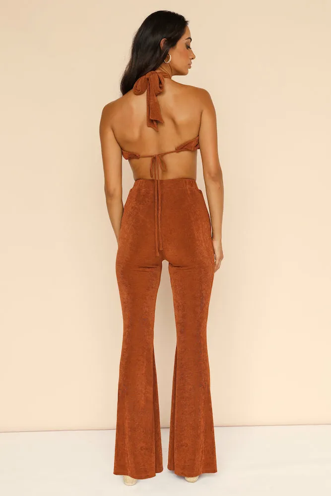 Ice Cold Crop Top Brown