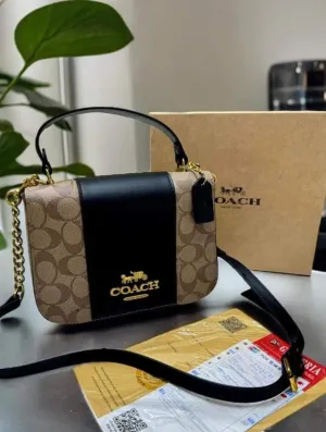 Imported Coach High Quality Crossbody Bag For Women (Brown black)