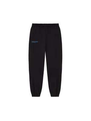 In Conversion Cotton Track Pants—black