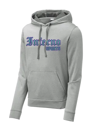 Inferno Sports Heather Fleece Hooded Pullover - Teal/Purple
