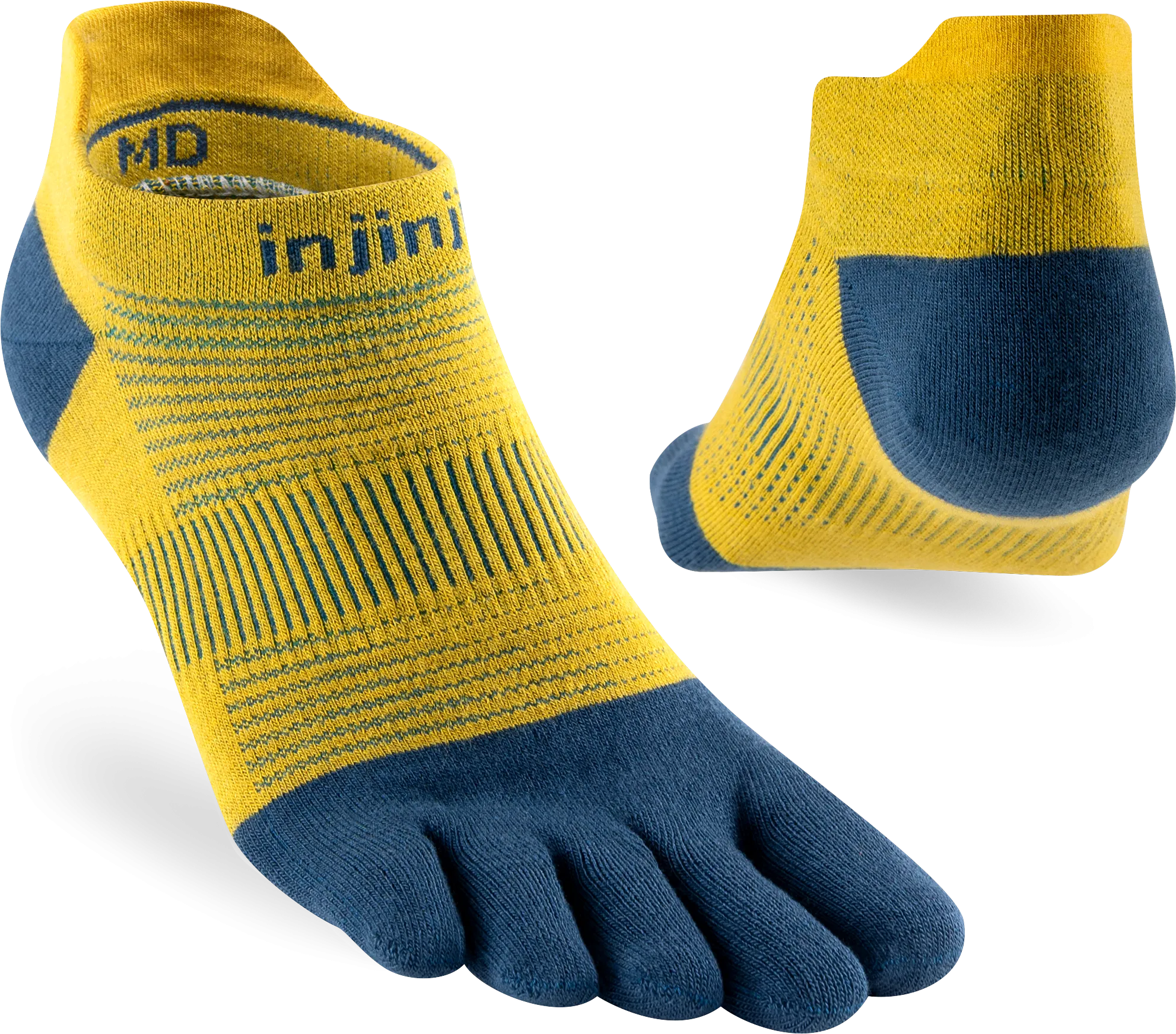 Injinji Ultra Run Light Weight No Show Mens Royal Yellow (NEW 2024)