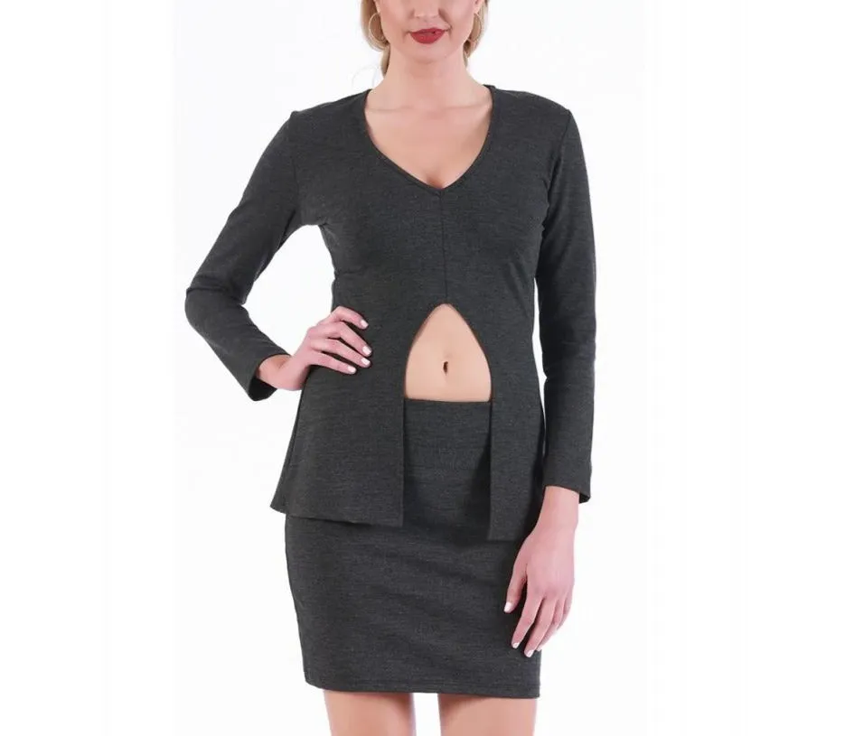 InstantFigure Mini Skirt with Wide Band 168072