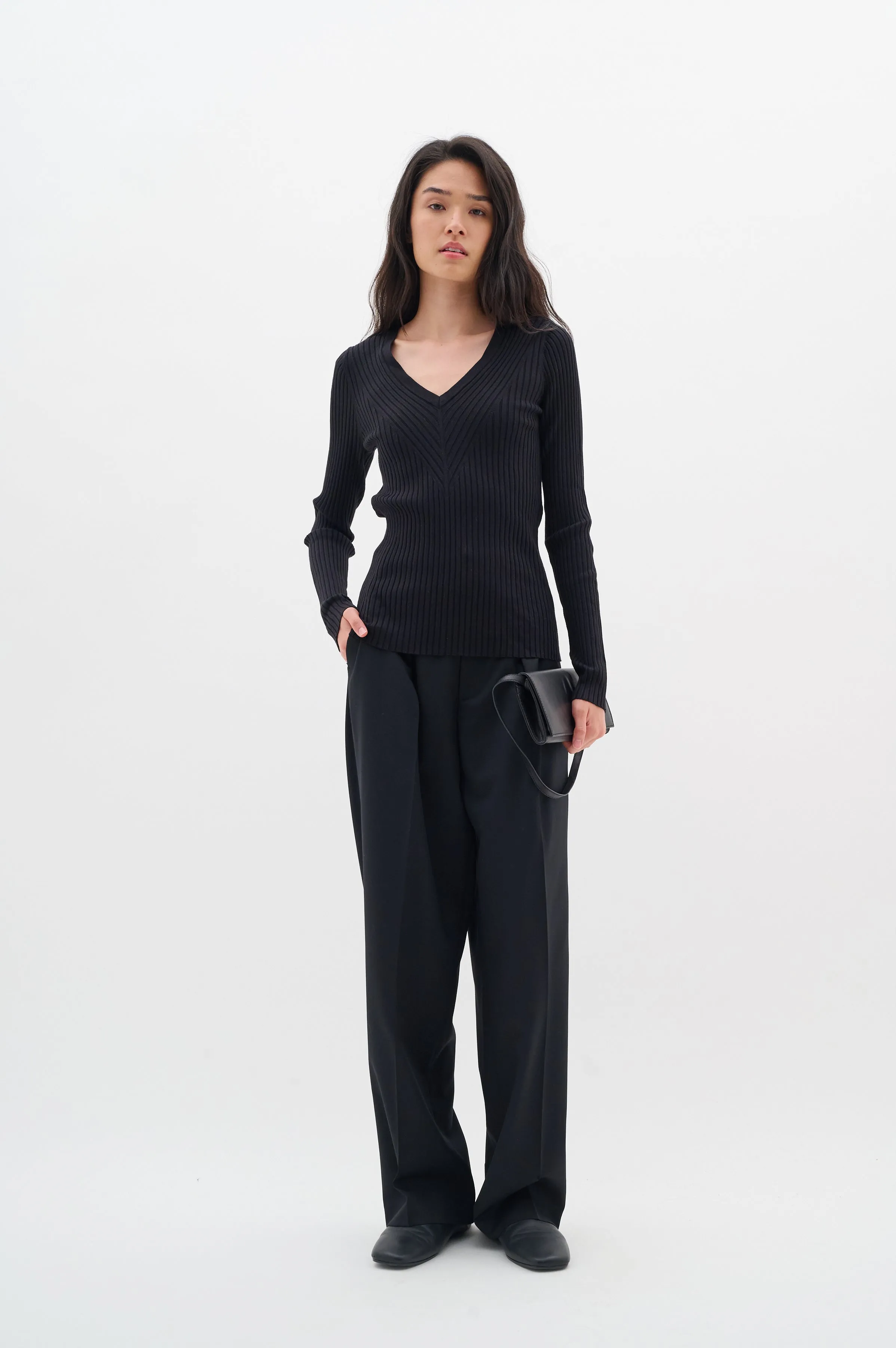 Inwear Jirai Ribbed Knit Jumper In Black