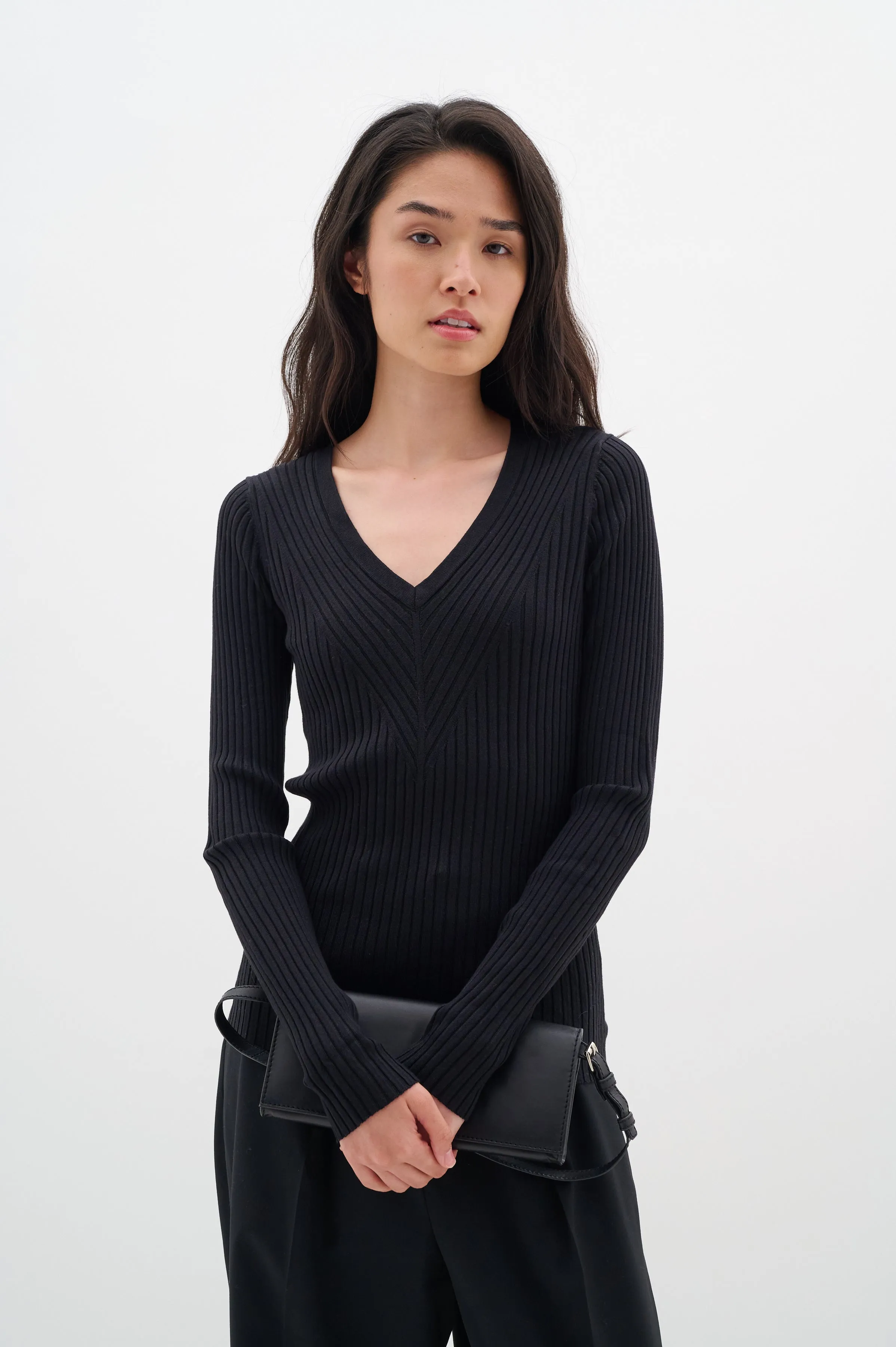 Inwear Jirai Ribbed Knit Jumper In Black