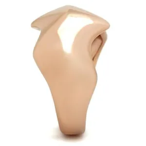 IP Rose Gold(Ion Plating) Brass Ring with No Stone for Women Style GL161