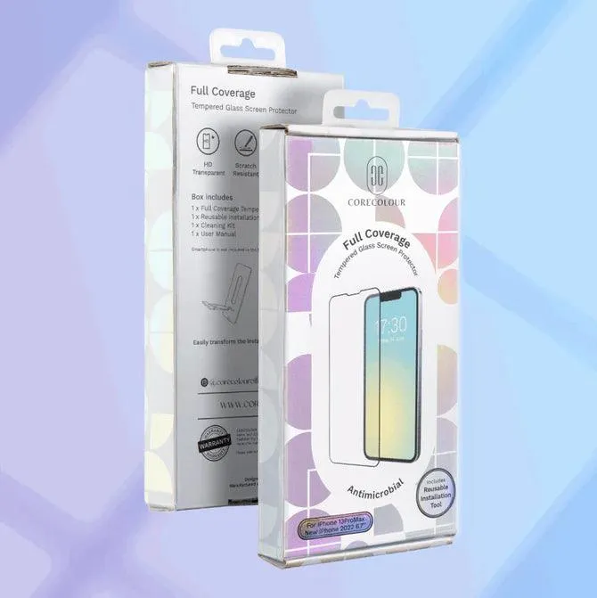 iPhone 12 Pro Full Coverage Tempered Glass Screen Protector with Phone Stand Installation Tool