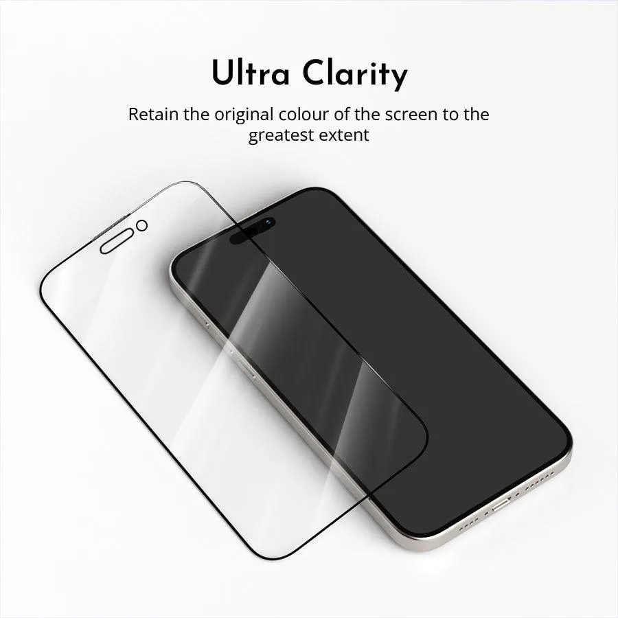 iPhone 12 Pro Full Coverage Tempered Glass Screen Protector with Phone Stand Installation Tool