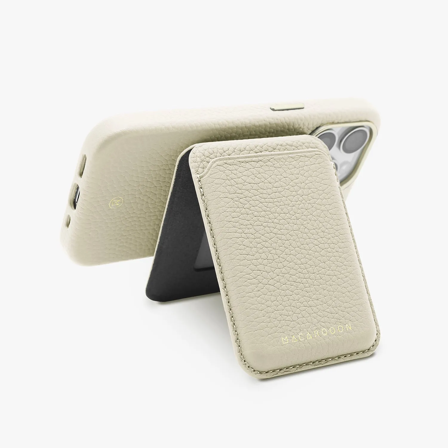 iPhone 15 Plus Leather MagSafe Case   Leather MagSafe Wallet with Stand