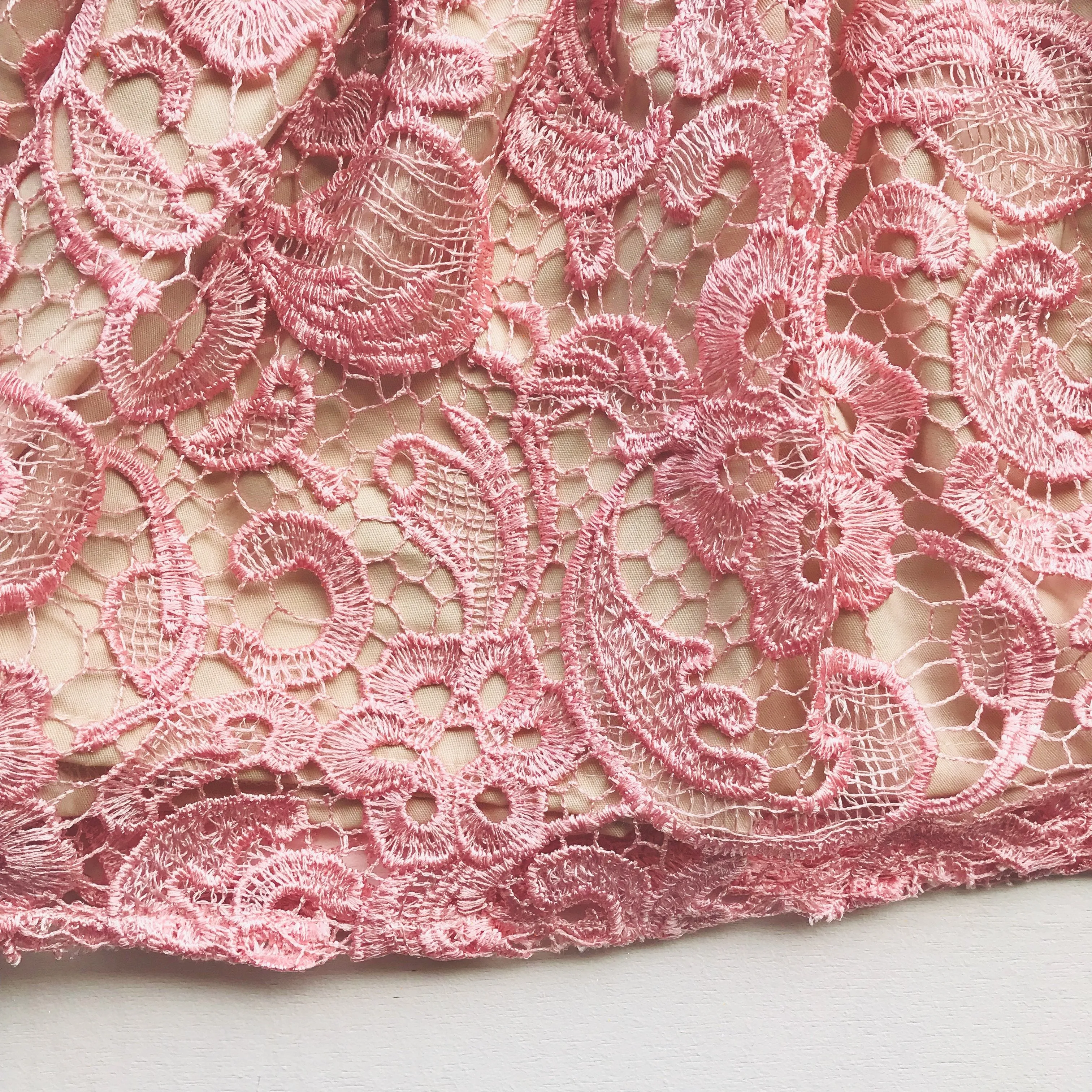 Iris Dress in Pink Shine Lace