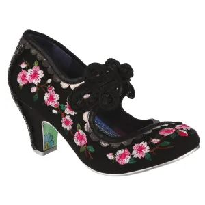 Irregular Choice - Cherry Blossoming Black Heels