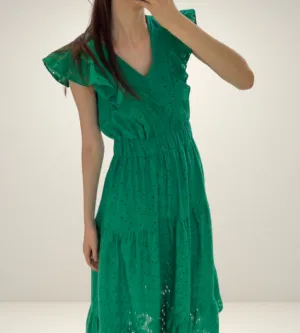 Isabella Eyelet Gartered Waist Dress