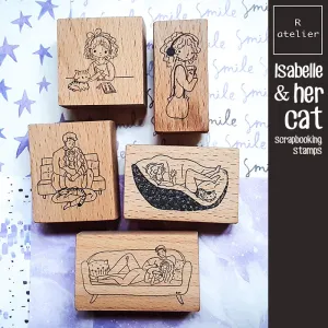 Isabelle Kawaii Daily Life Scrapbooking Wooden Stamps