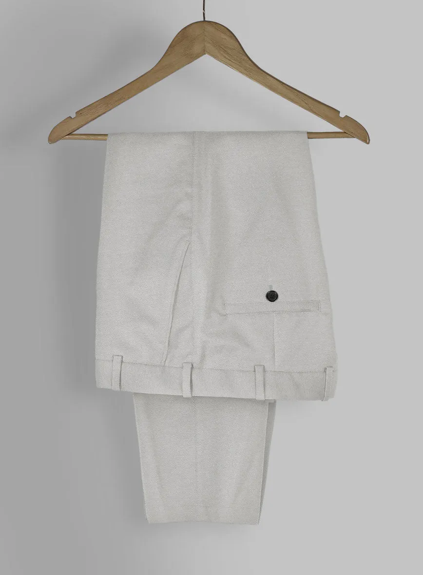 Italian Light Gray Cotton Pants