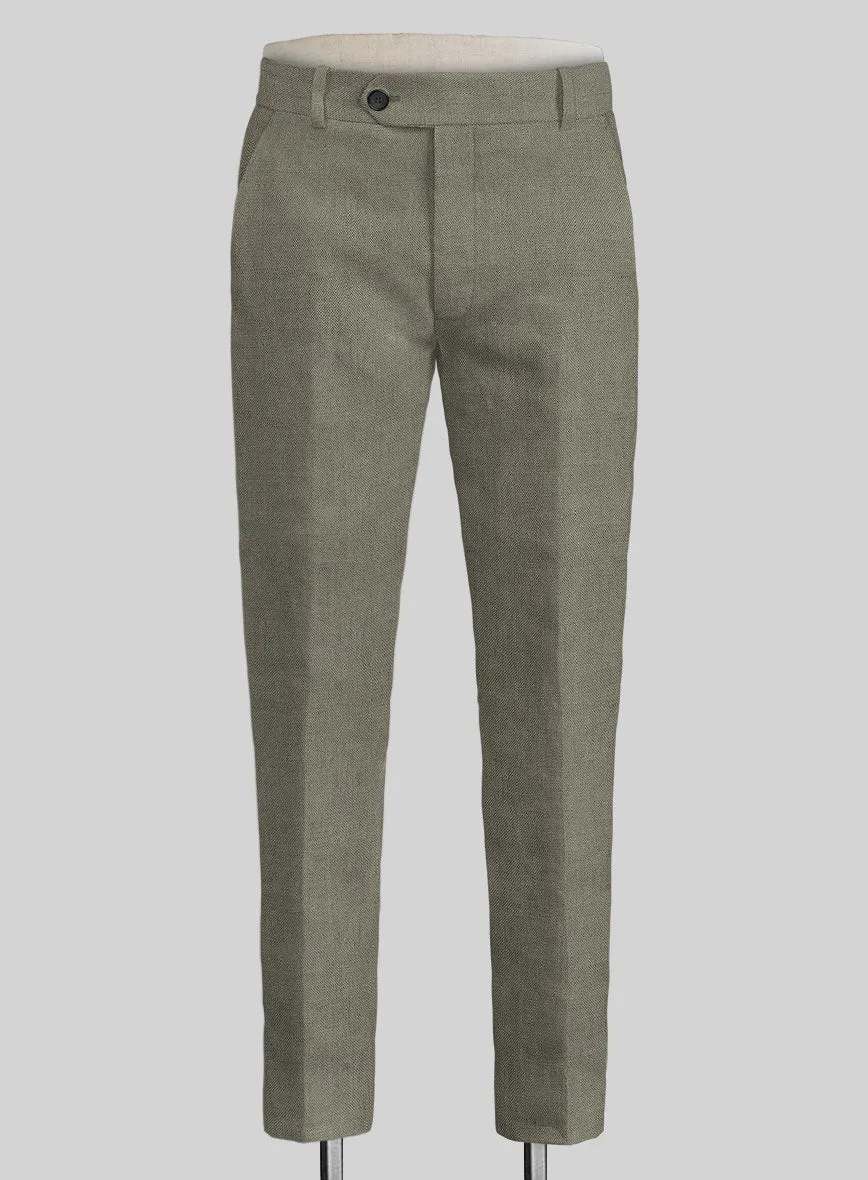 Italian Muted Green Linen Pants