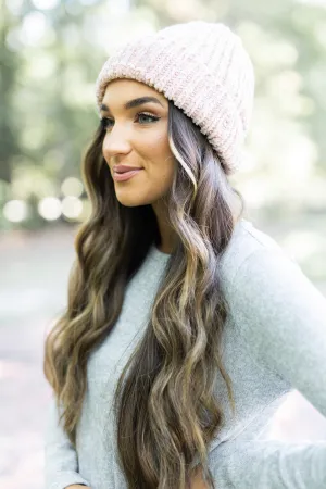 It's A Warm Winter Pink Chenille Beanie