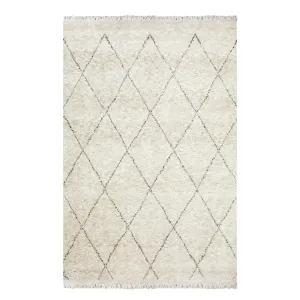 Ivory Moroccan Wool Blend Rug - 9' x 12'