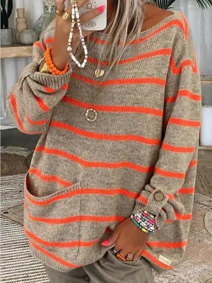 Ivyshape | Chic Striped Sweater