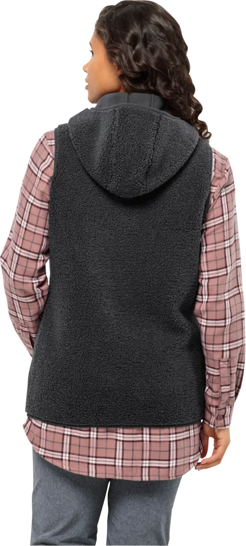Jack Wolfskin Women&#x27;s High Curl Long Vest Black | Buy Jack Wolfskin Women&#x27;s High Curl Long Vest Black here | Outnorth