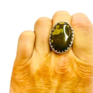 Jasper Sterling Silver Statement Ring
