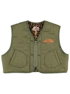 Jellymallow   Reversible nylon &amp; cotton printed vest 