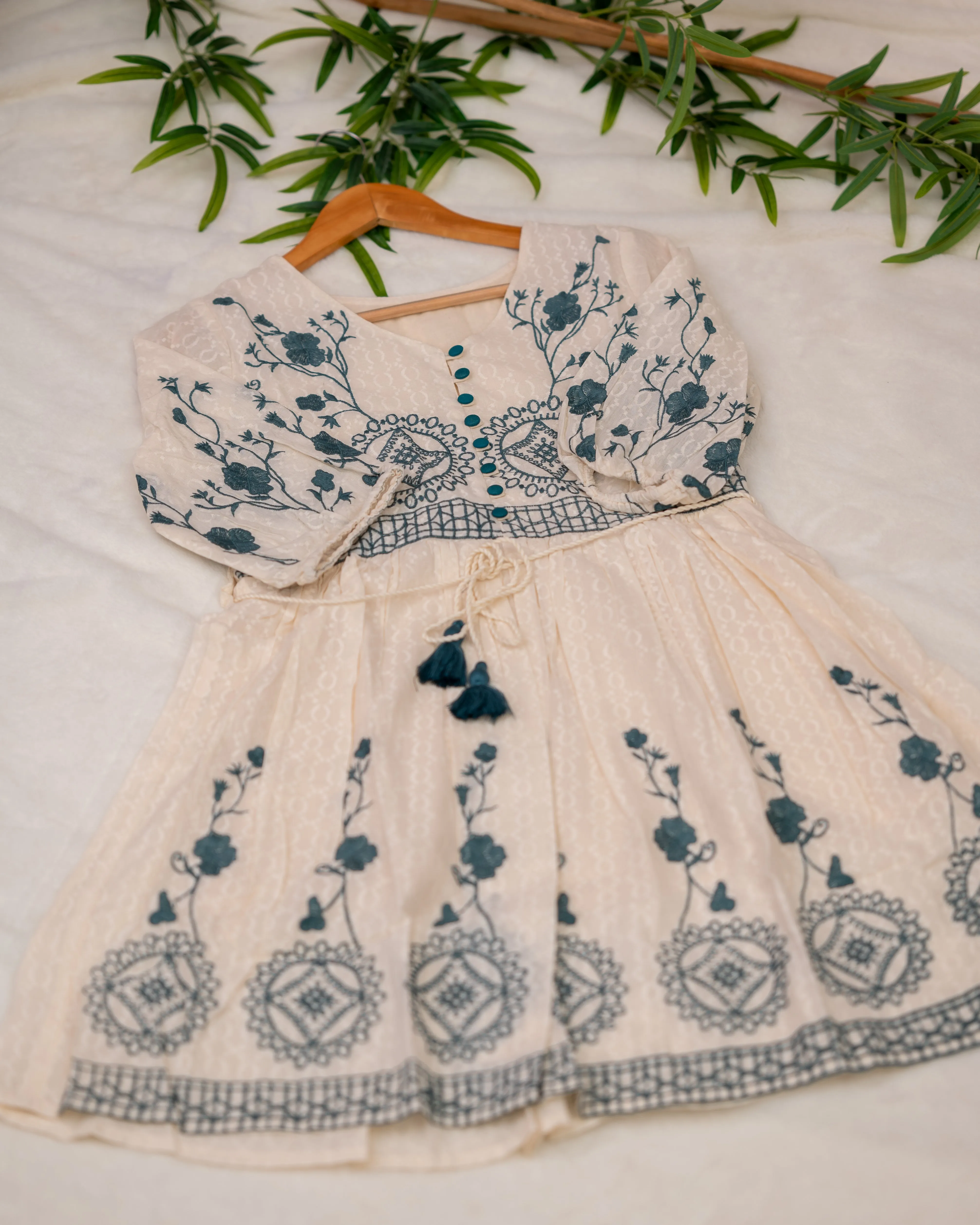 Jesica Cotton Embroidered Cotton Dress