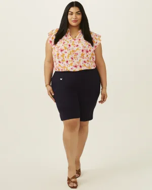 Jewel Stretch Pull On Bermuda Short | Navy