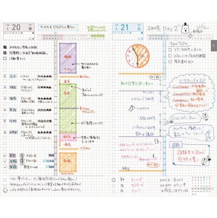Jibun Days 2023 Planner - A5 Slim (Red)