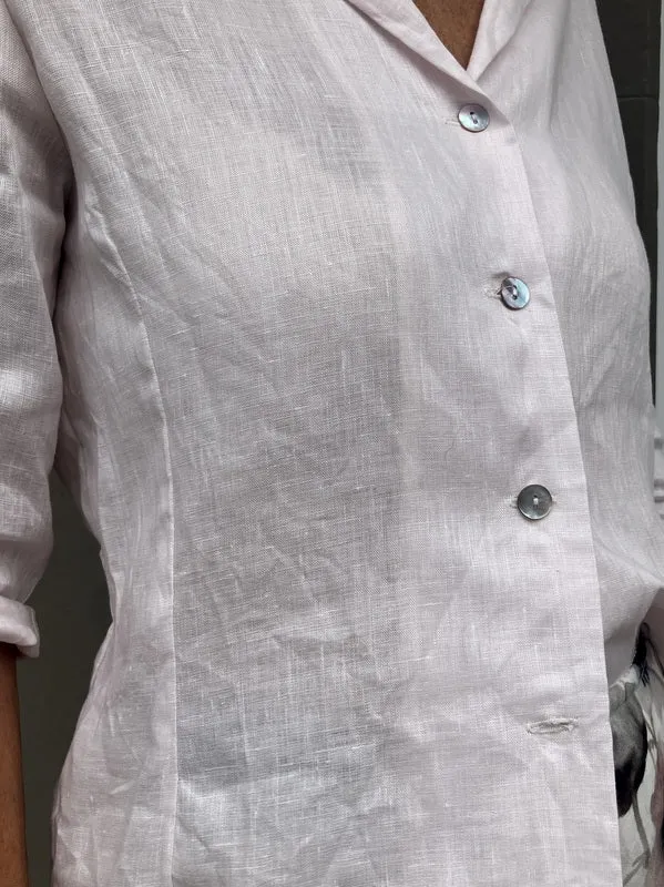 Jiva Fitted Shirt - Pale Pink - Linen