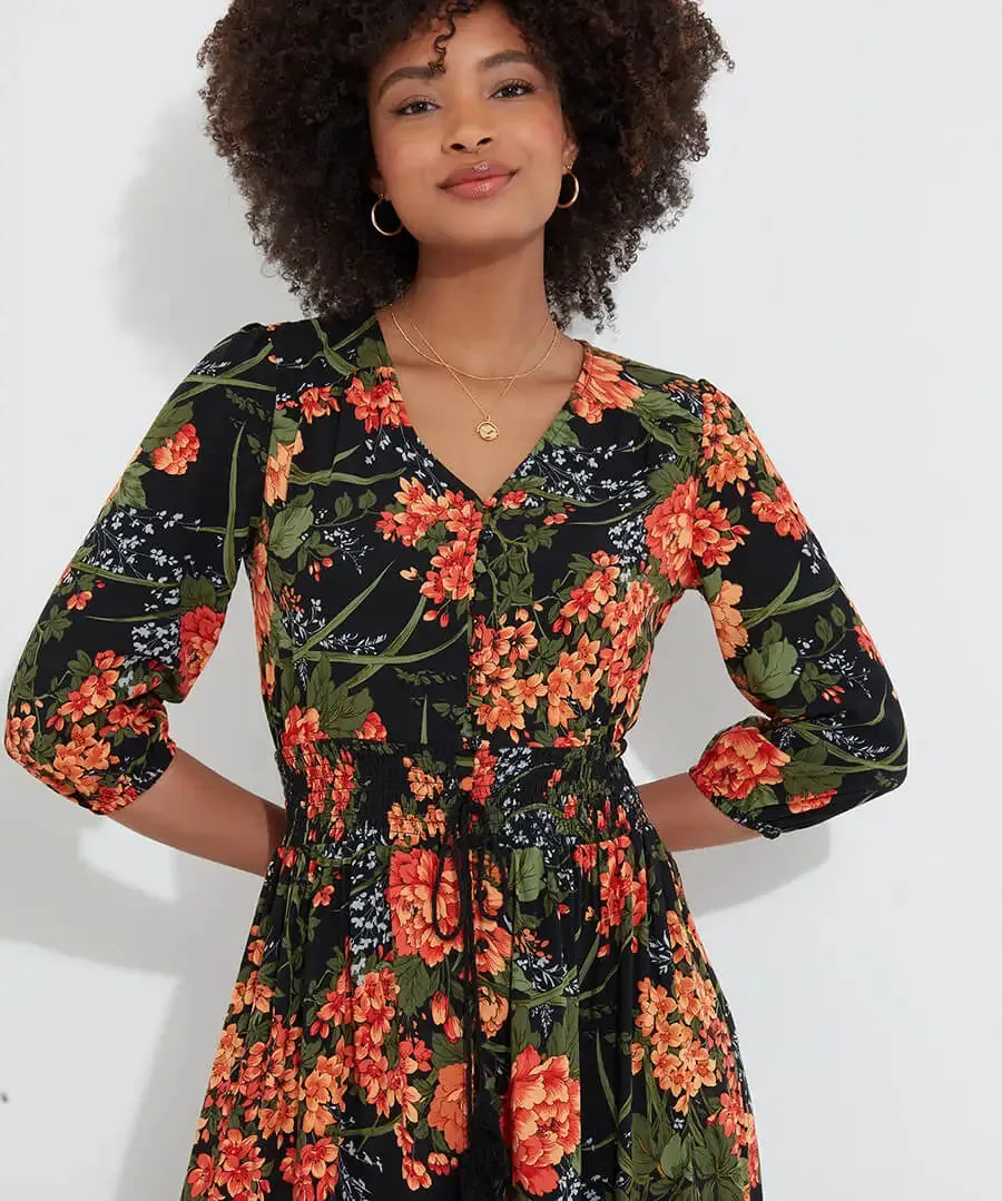Joe Browns 8 Black Sienna Florals Dress