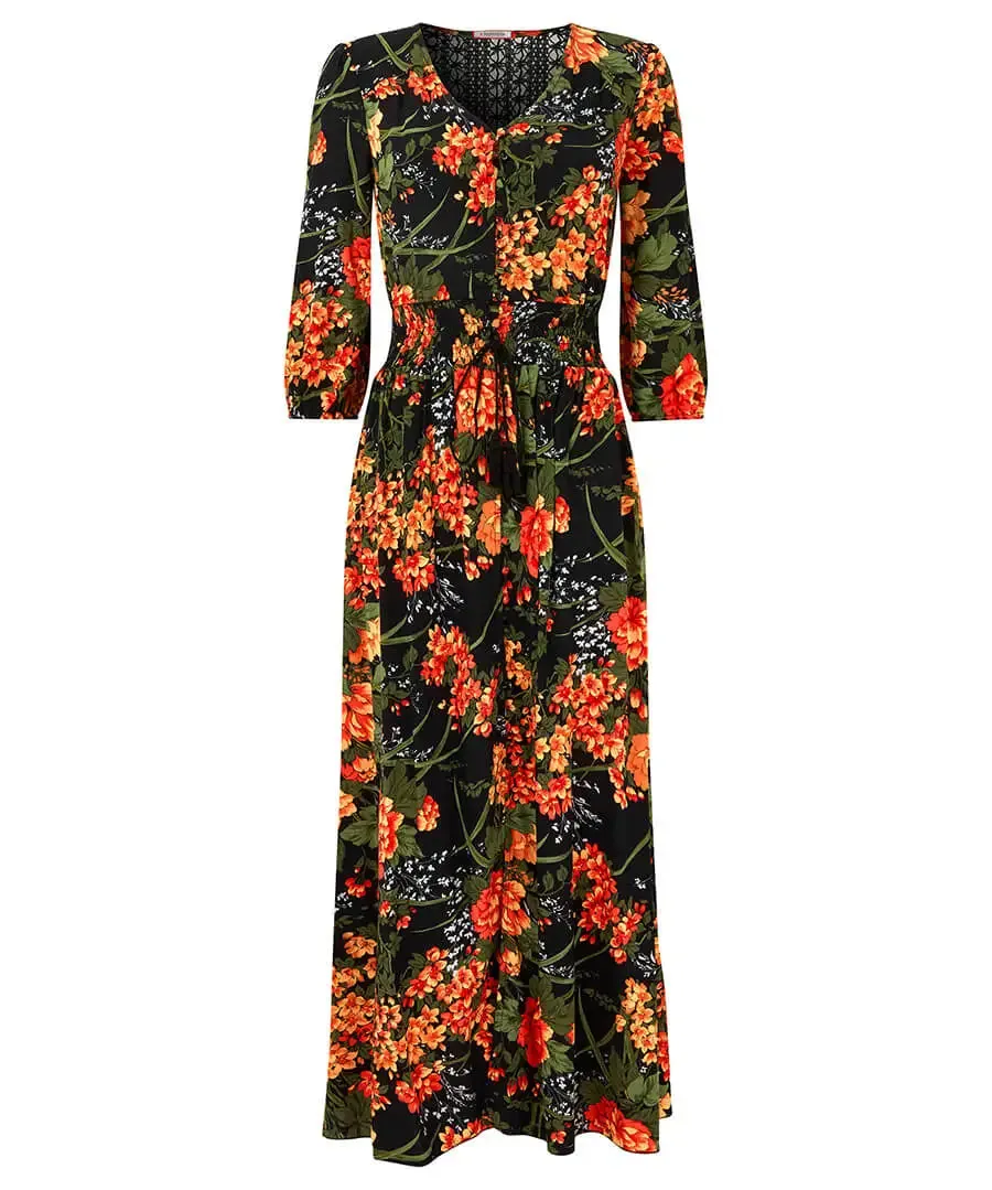 Joe Browns 8 Black Sienna Florals Dress