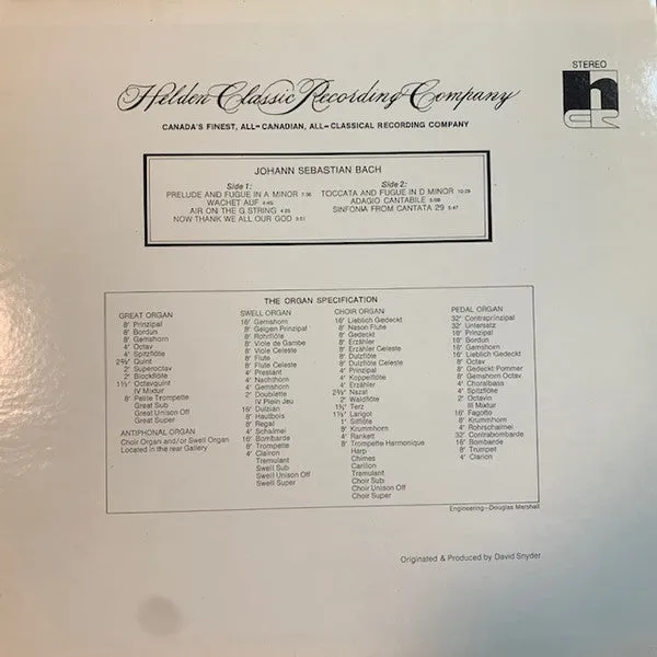 Johann Sebastian Bach, Virgil Fox - Virgil Fox Plays Music For The New Age (LP) (NM or M-)
