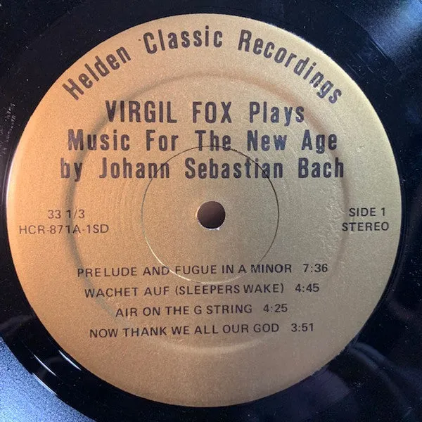 Johann Sebastian Bach, Virgil Fox - Virgil Fox Plays Music For The New Age (LP) (NM or M-)