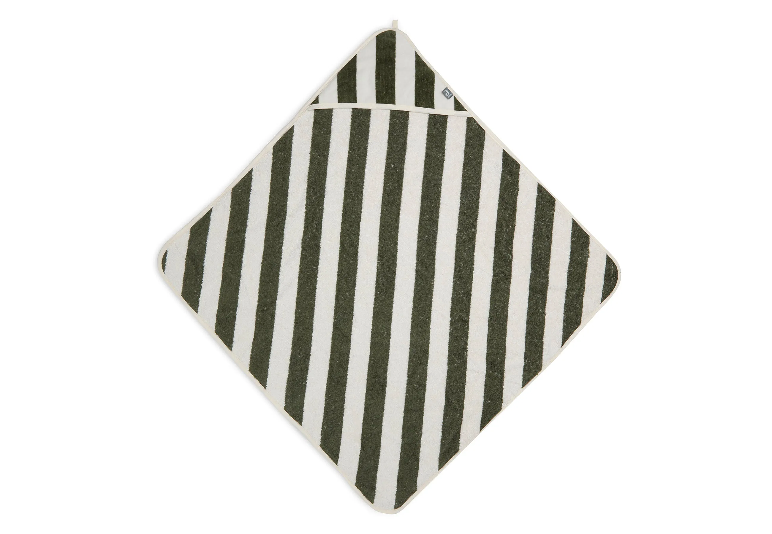 Jollein Bathcape 75x75cm | Stripe Terry Leaf Green