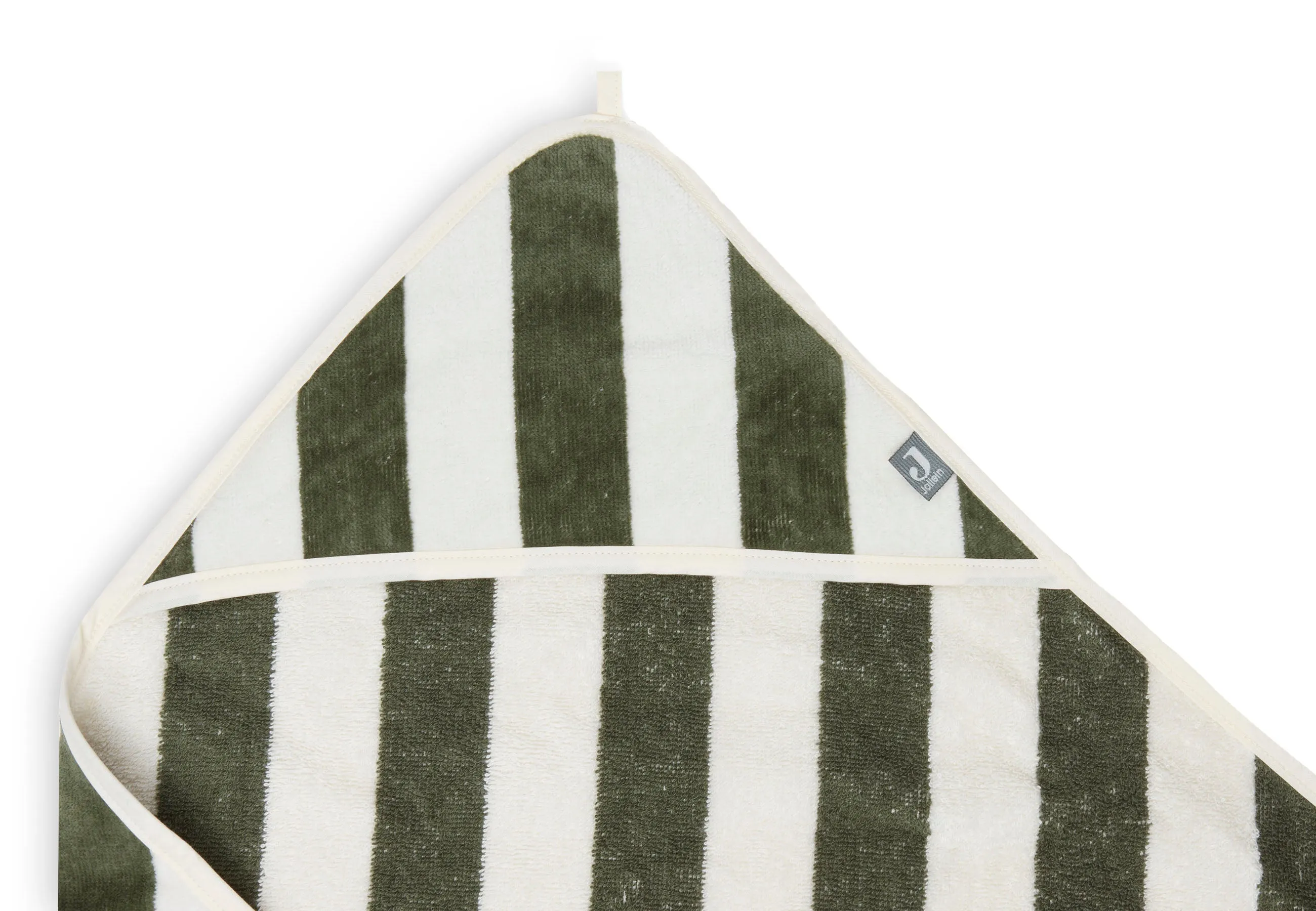 Jollein Bathcape 75x75cm | Stripe Terry Leaf Green