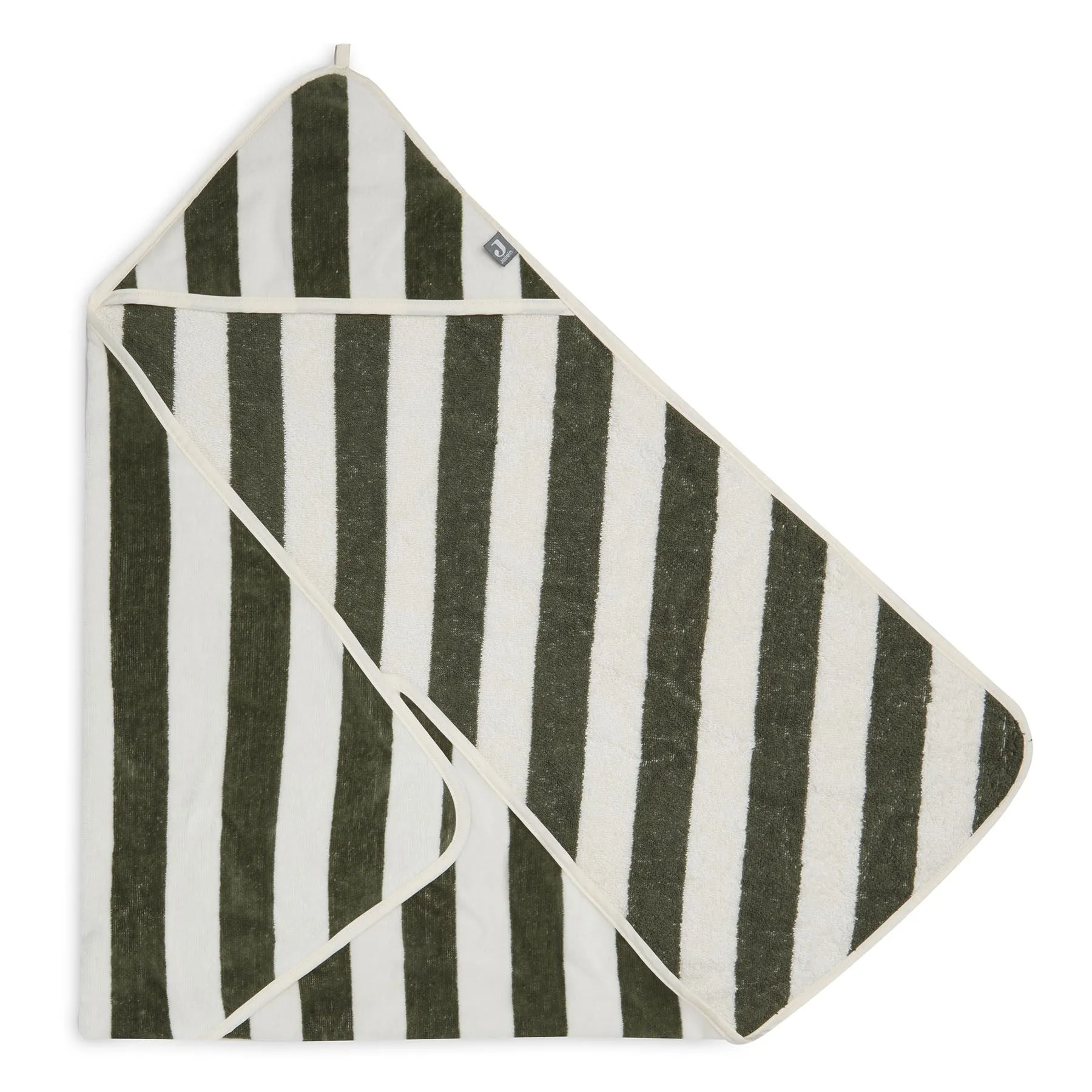 Jollein Bathcape 75x75cm | Stripe Terry Leaf Green
