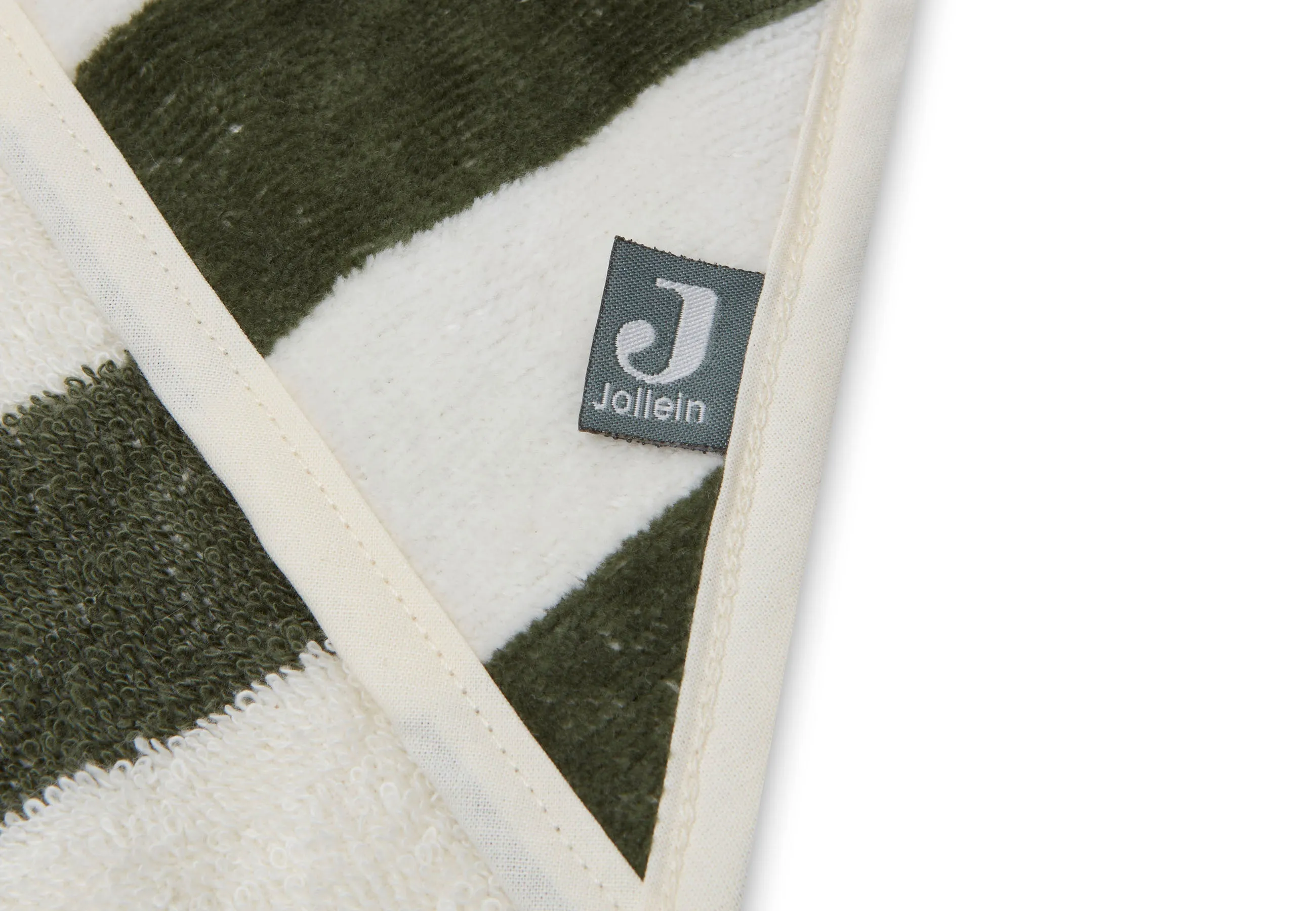 Jollein Bathcape 75x75cm | Stripe Terry Leaf Green