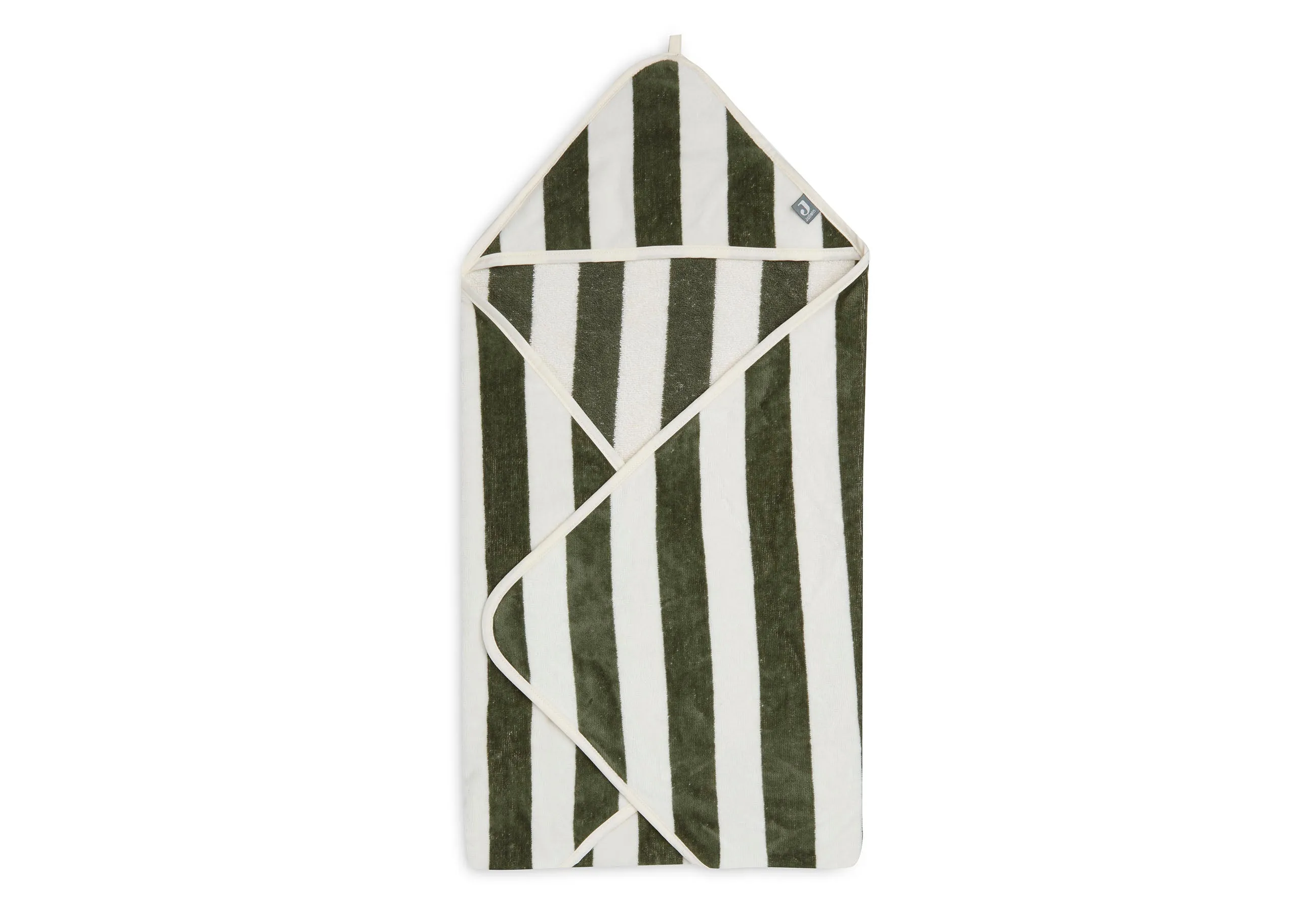 Jollein Bathcape 75x75cm | Stripe Terry Leaf Green