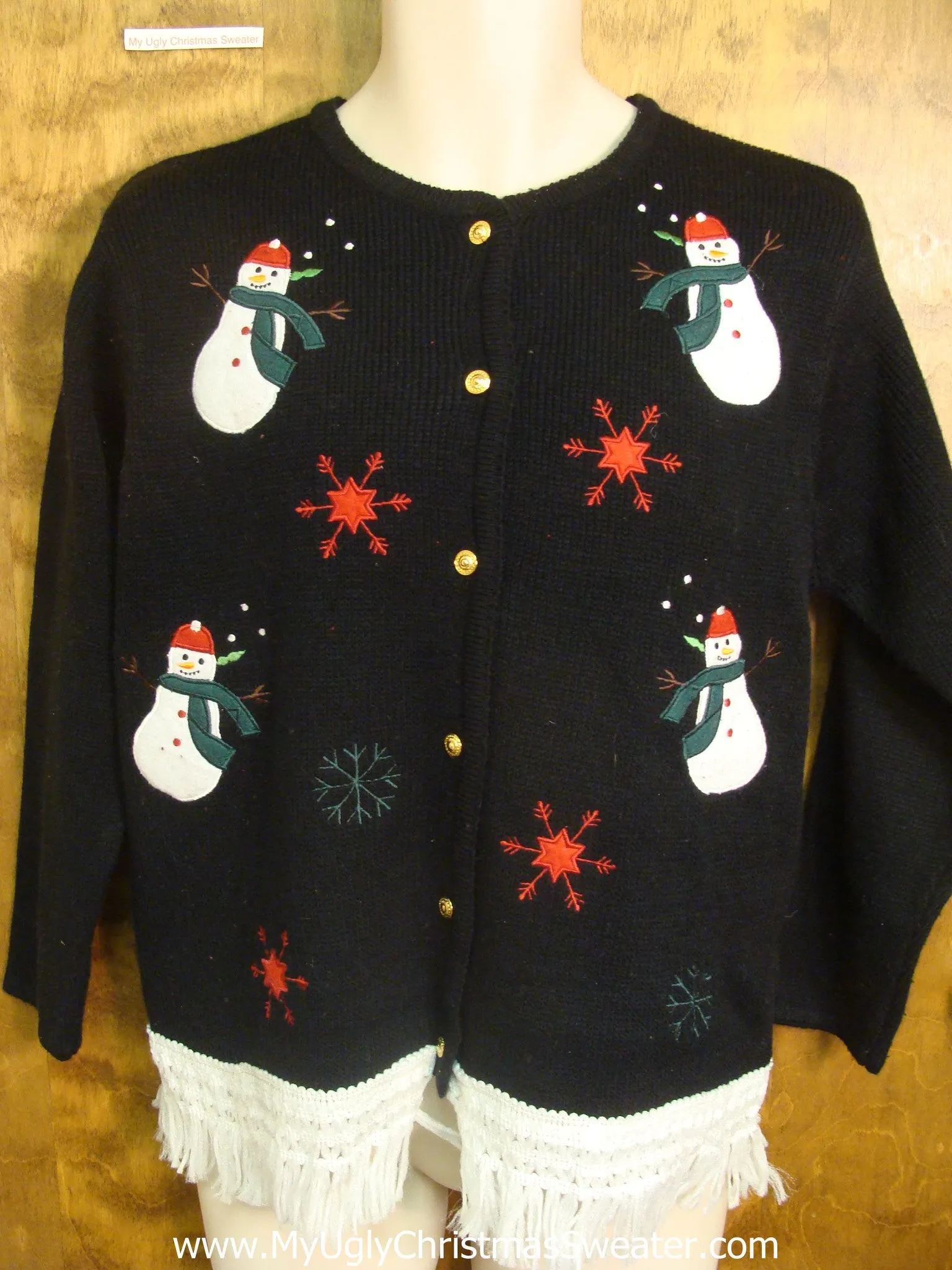 Jolly Snowmen and Snowflakes Cute Christmas Sweater
