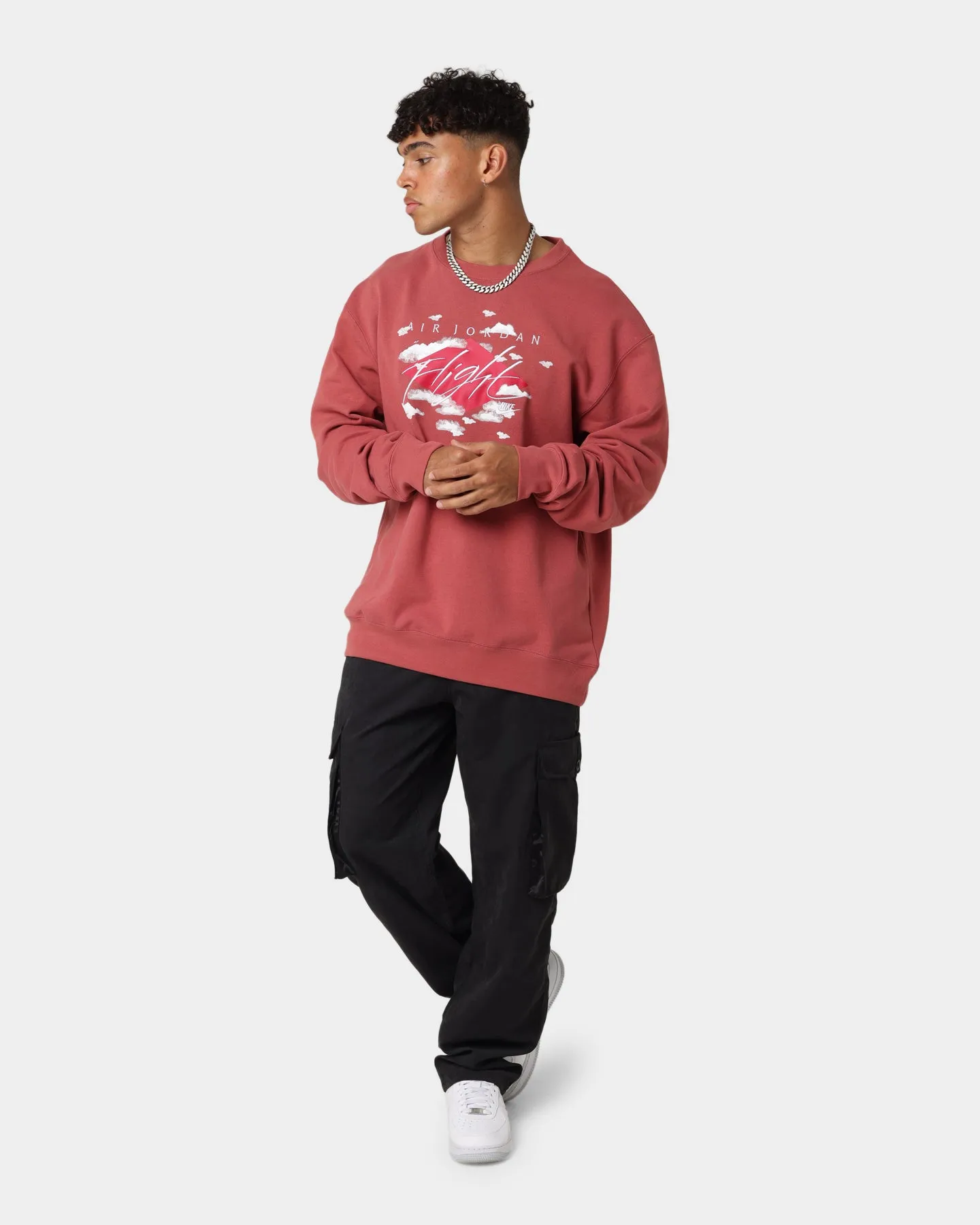 Jordan Statement Essentials Fleece Crewneck Canyon Rust