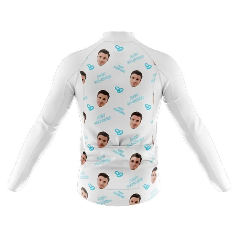 Just Married Custom Face Thermal Club Jersey (white)