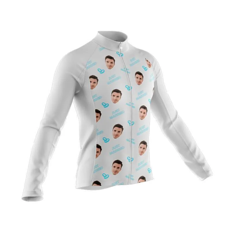 Just Married Custom Face Thermal Club Jersey (white)