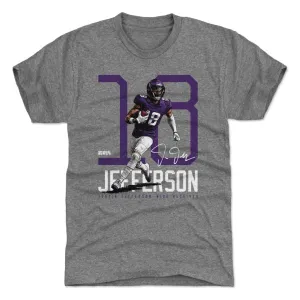 Justin Jefferson Minnesota Bold Number WHT