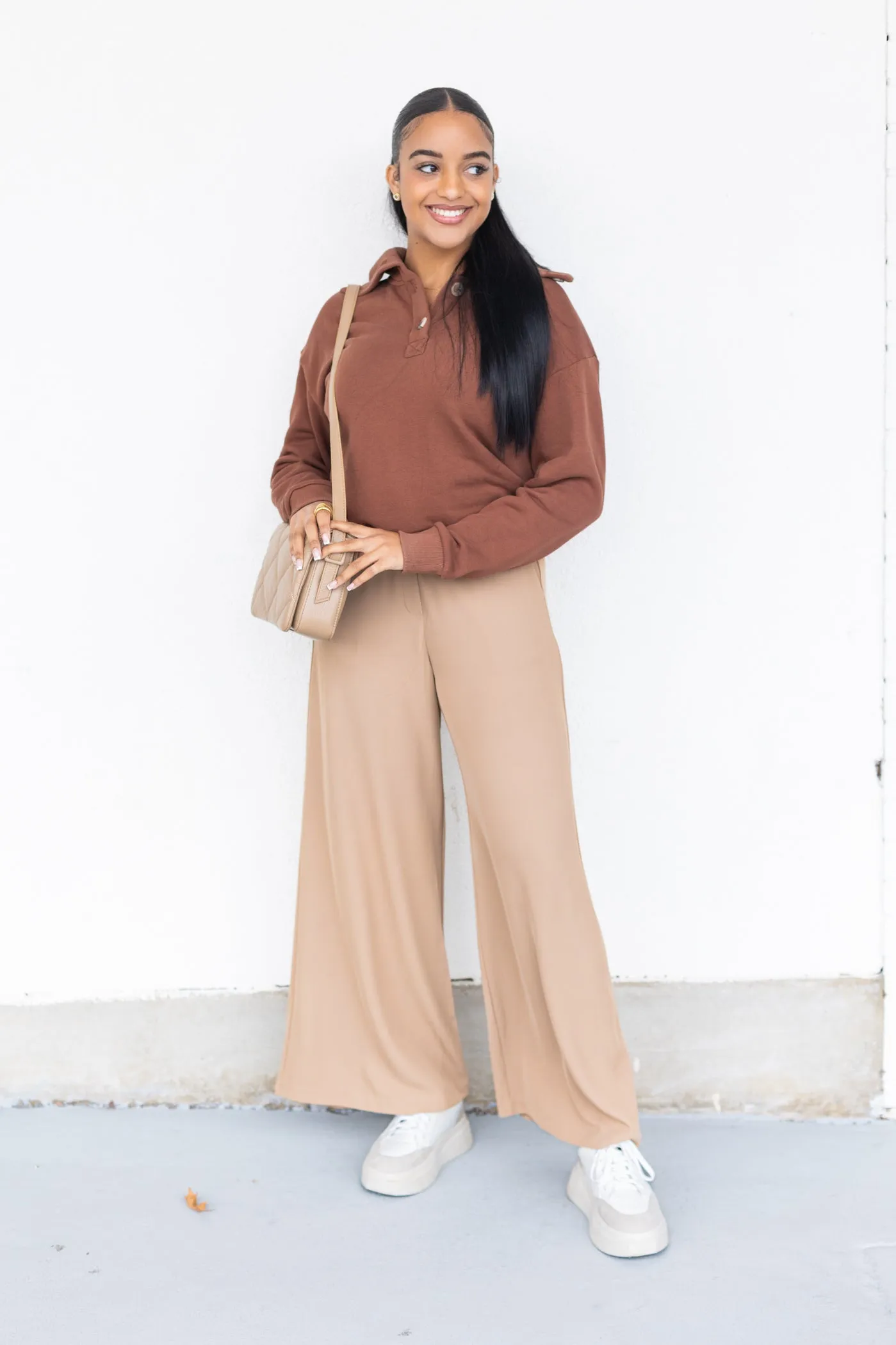 JUSTINE BROWN SWEATER