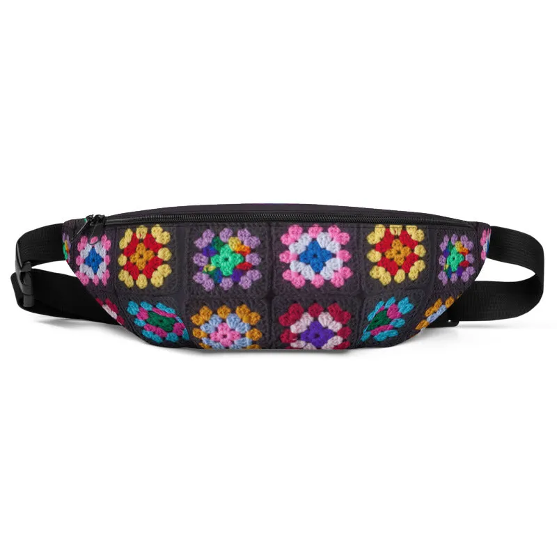 'Kaleidoscope' Classic Granny Square Print Fanny Pack