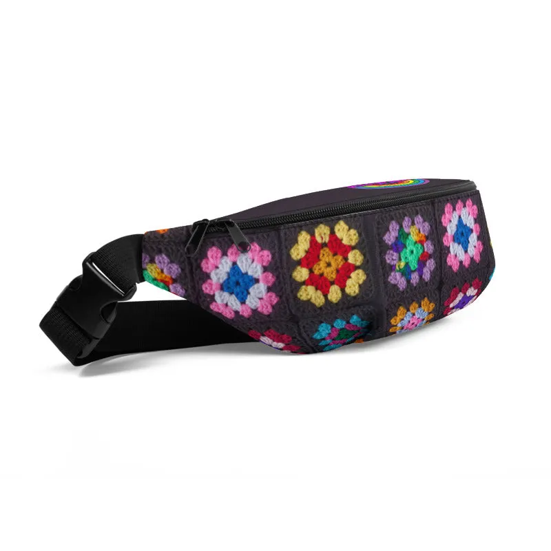 'Kaleidoscope' Classic Granny Square Print Fanny Pack