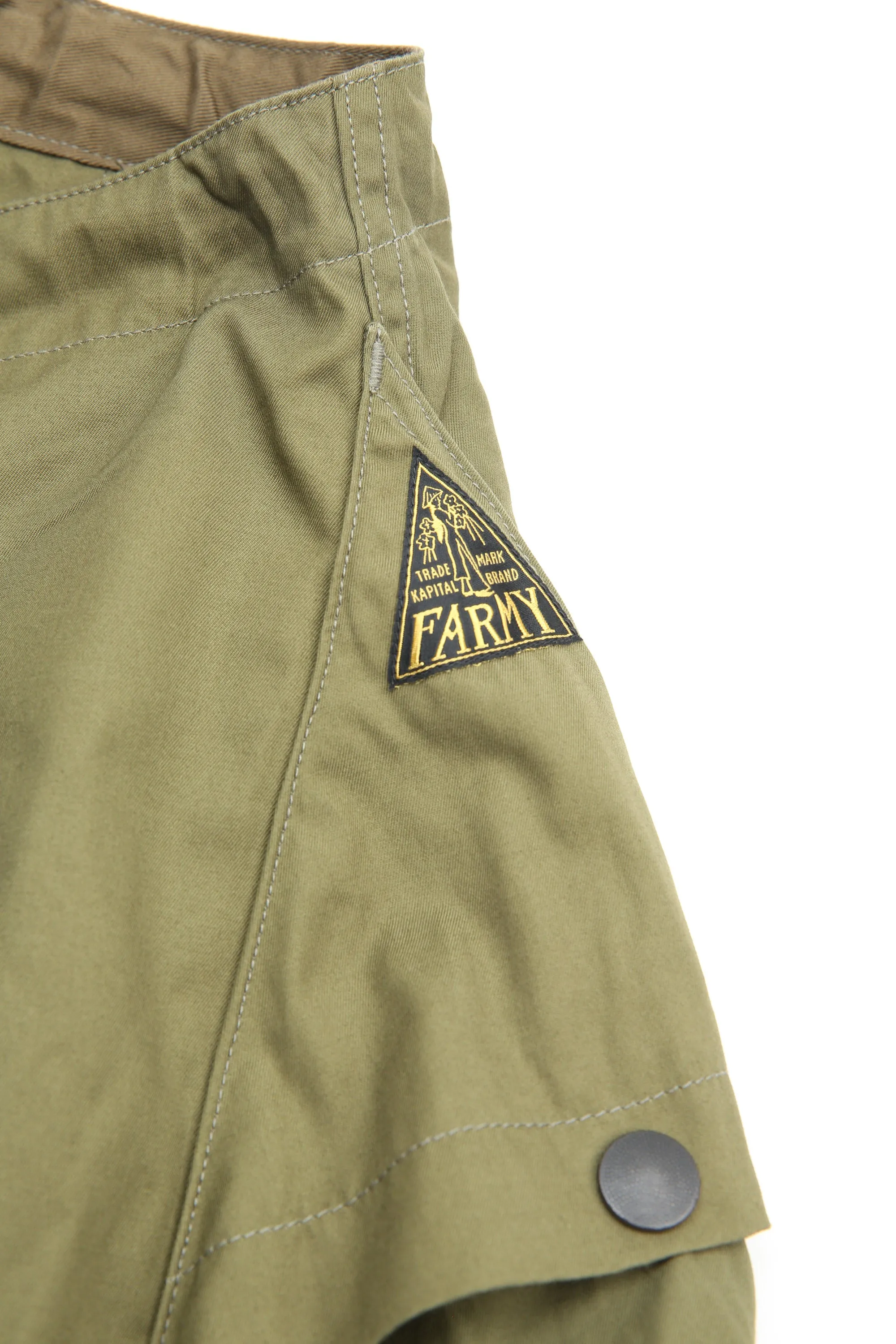 Kapital Combed Gabergine AOZAI Cargo Pants - Khaki