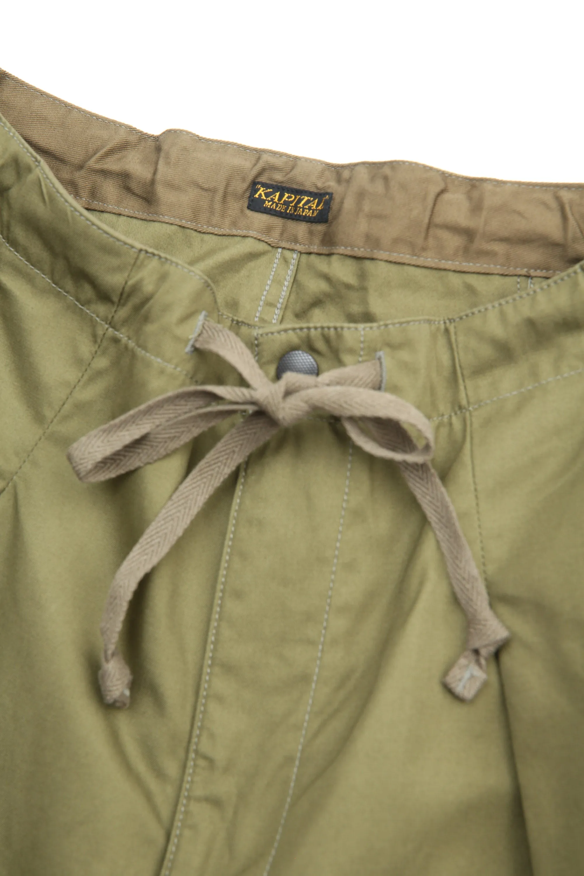 Kapital Combed Gabergine AOZAI Cargo Pants - Khaki