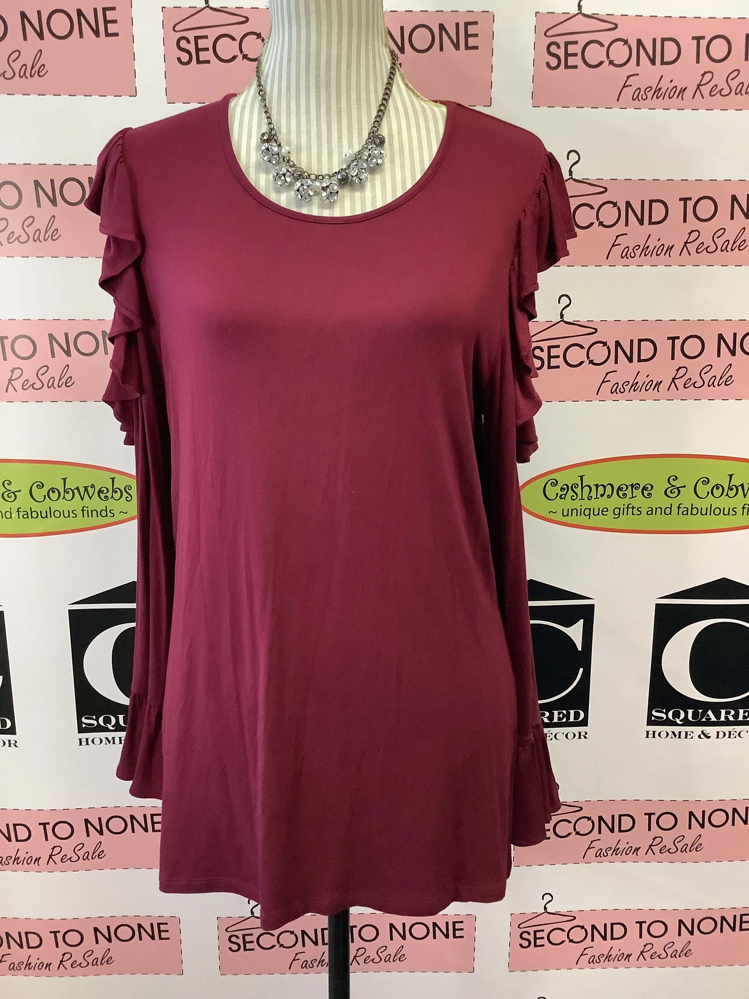 Karl Lagerfeld Cold Shoulder Long Sleeve (Size M)