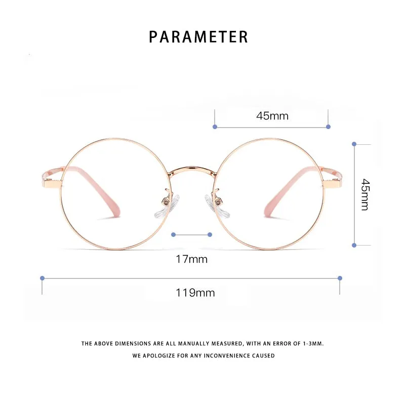 KatKani Unisex Full Rim Small Round Alloy Eyeglasses 1026th