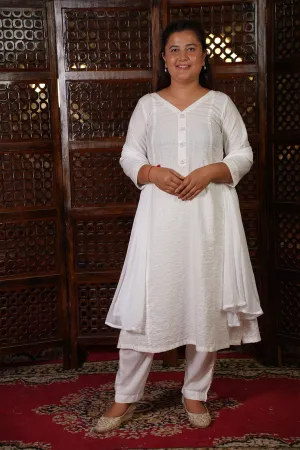 Kavya A-Line Set with Chiffon Dupatta